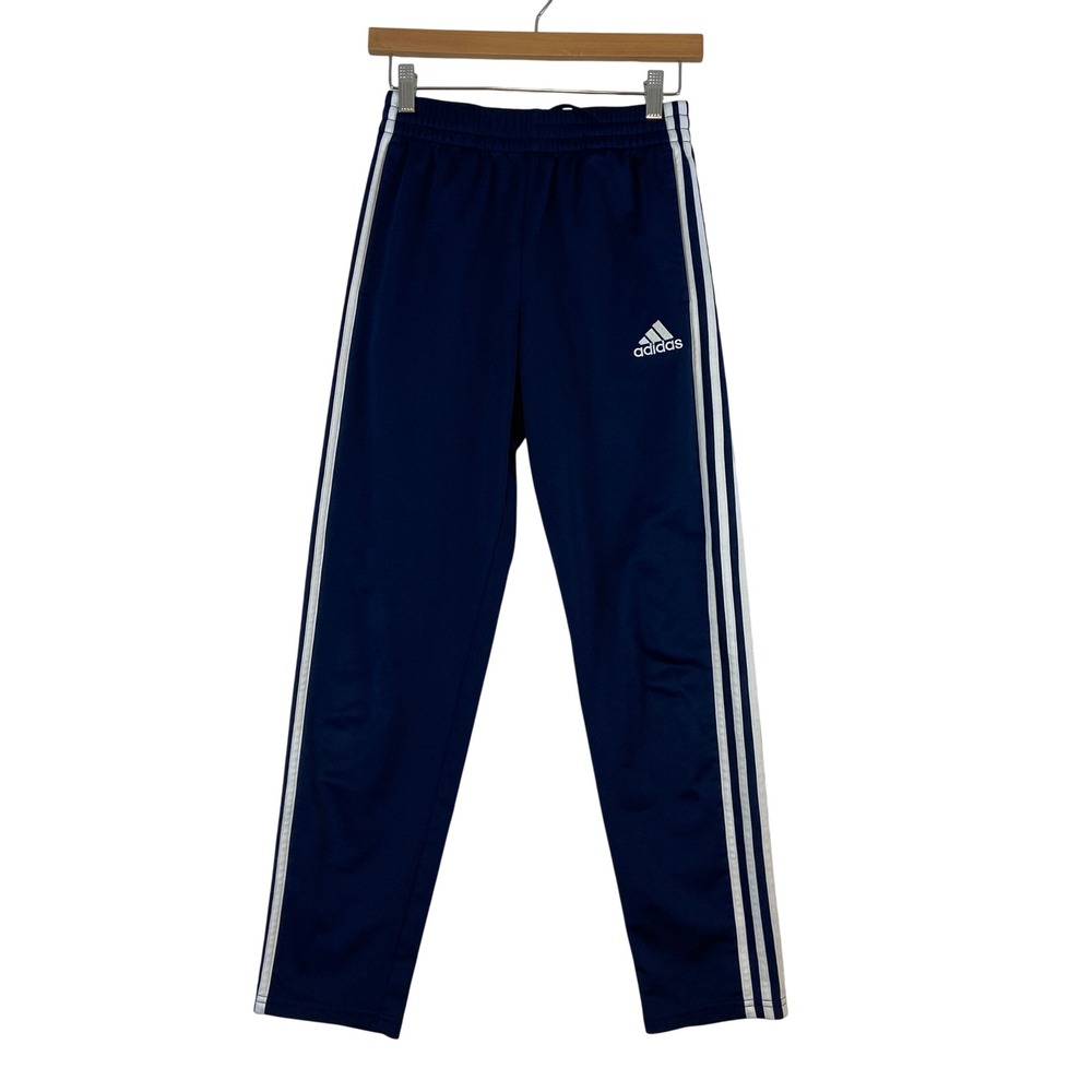 Adidas Trio Track Pants Blue White Stripes Sz LG 14 16 Gorpcore Blokecore 11-318